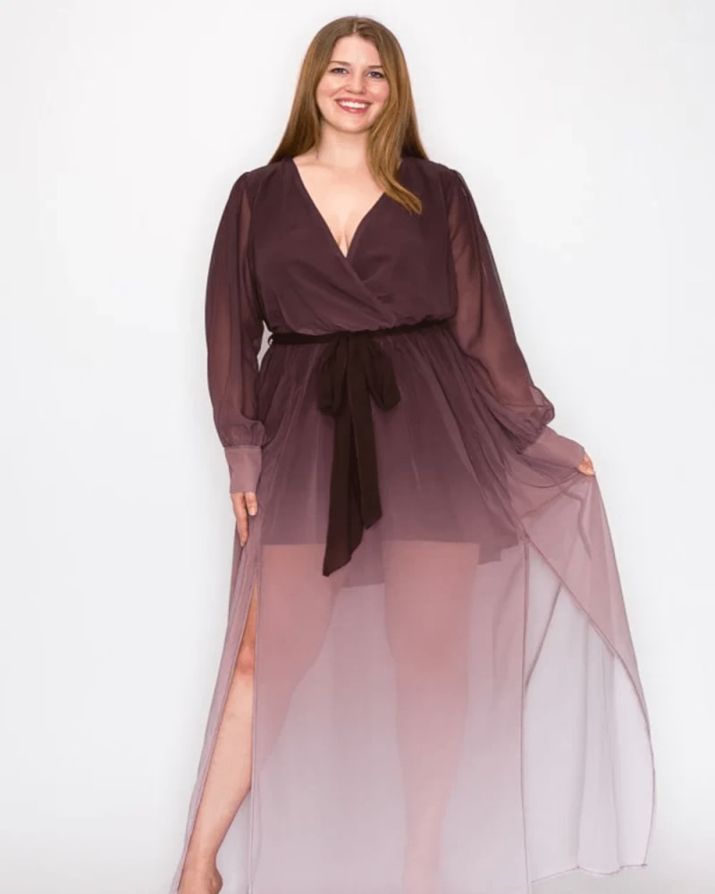 Ombre outlet chiffon dress